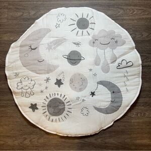 NWT! Pottery Barn Kids Skye Moon & Stars Organic Cotton Play Mat
